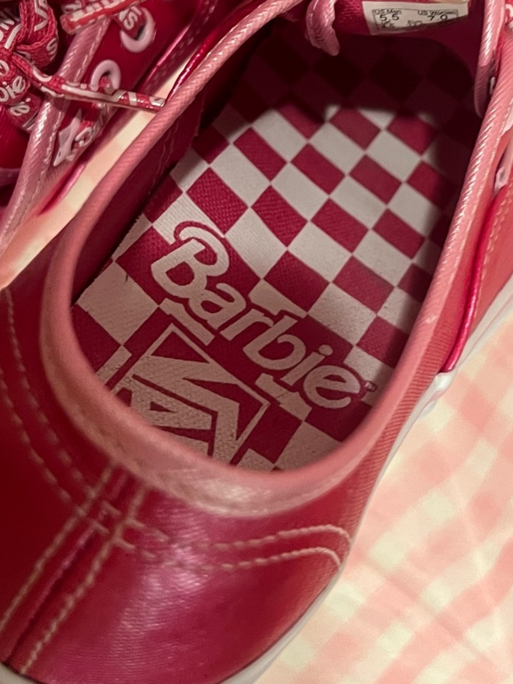 Vans x Barbie Platform Sneakers Pink Metallic | 7 | EUC | Limited Edition ‼️ - Picture 10 of 15